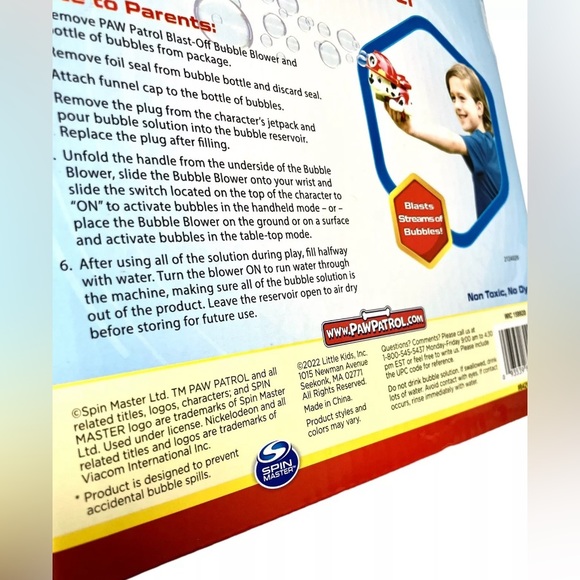 Bubble Blower Machine Paw Patrol Toy Marshall Action Blast Off NEW Nickelodeon - Picture 5 of 7